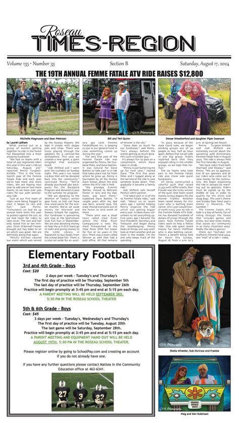 roseau times region newspaper online.